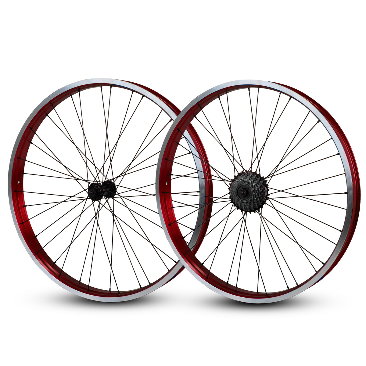 26"x57mm 7s Wheelset - Multi Colors